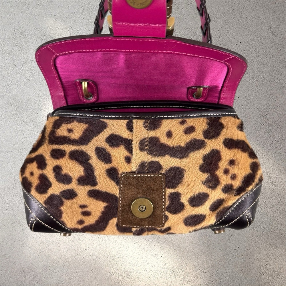 Vtg Y2K Coach Limited Edition Soho Madison Ocelot Calf Hair Top Handle Bag - Picture 8 of 13
